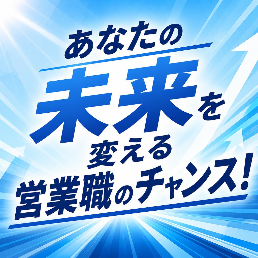 あなたの未来を変える営業職のチャンス！