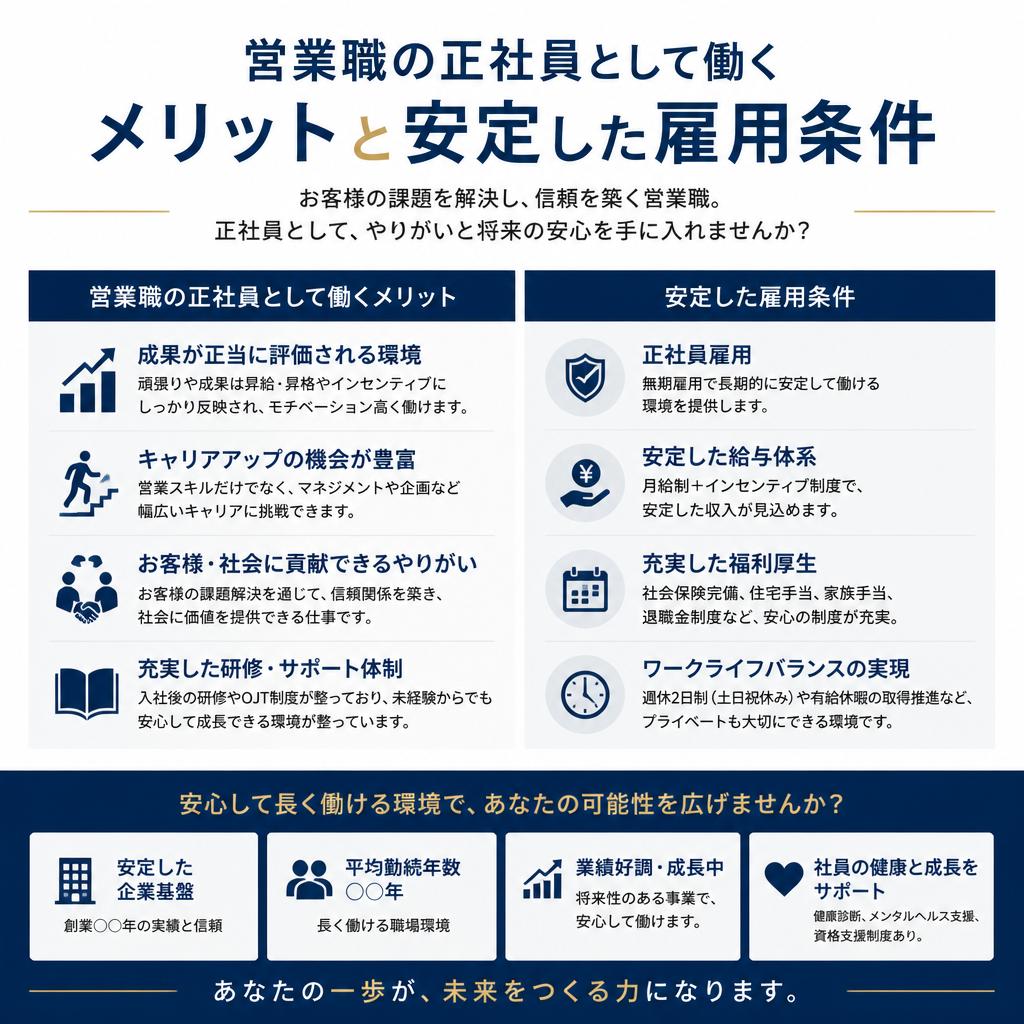 正社員としての安定性