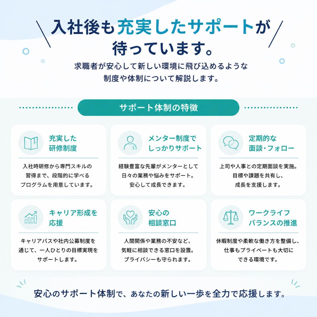 採用後のキャリアサポート