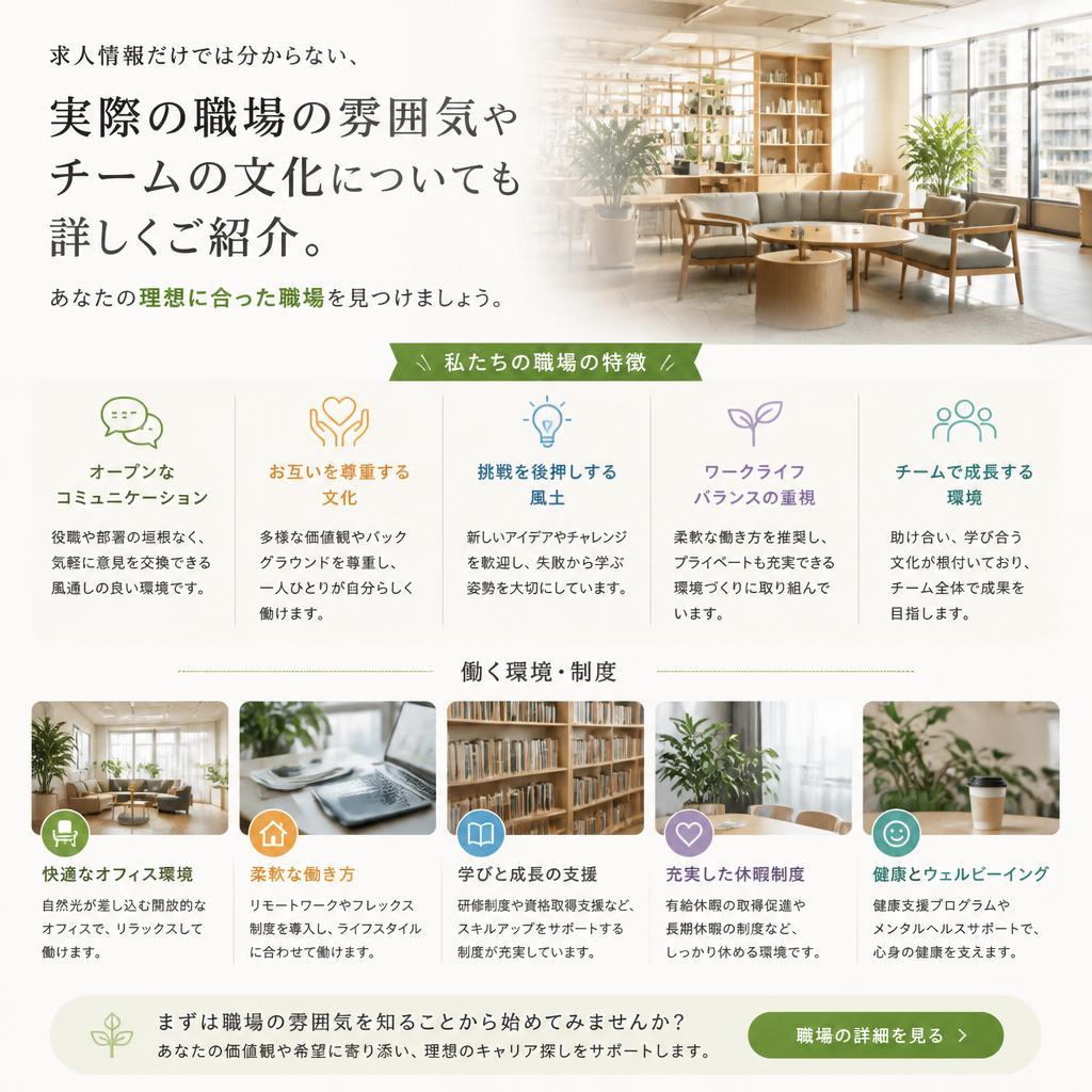 5. 職場の雰囲気を紹介
