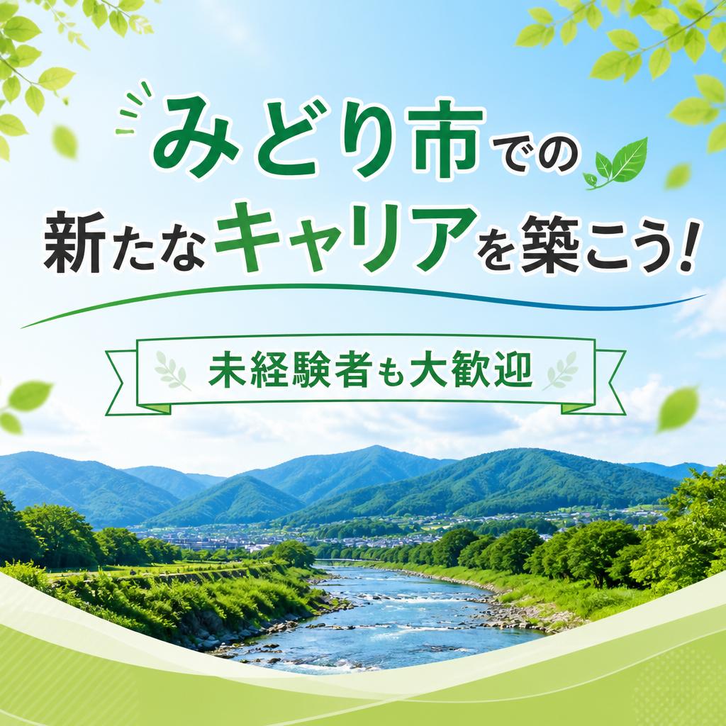 みどり市での新たなキャリアを築こう！未経験者も大歓迎