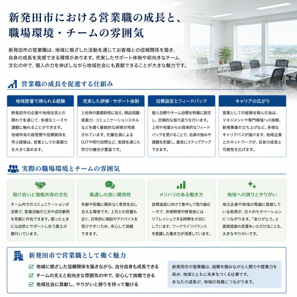 営業職の成長を支える環境