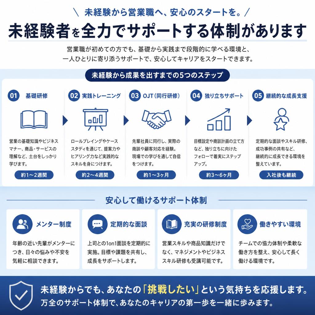 未経験者も安心のサポート