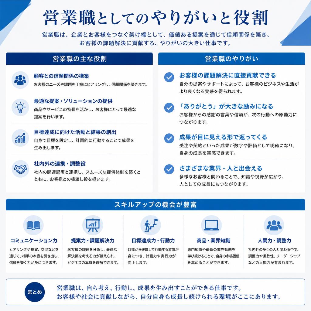 営業職の役割と魅力