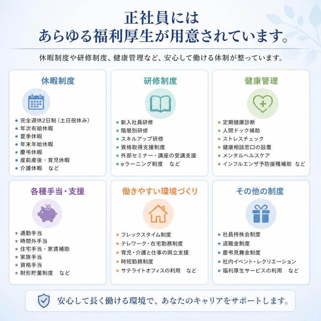 充実した福利厚生