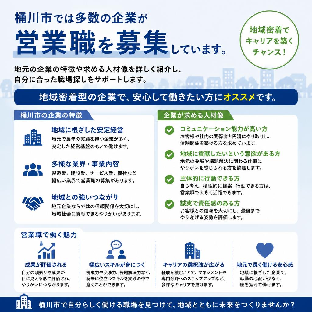 桶川市の求人数と企業紹介