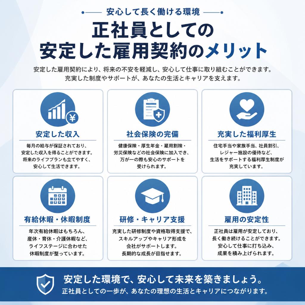 正社員雇用契約のメリット