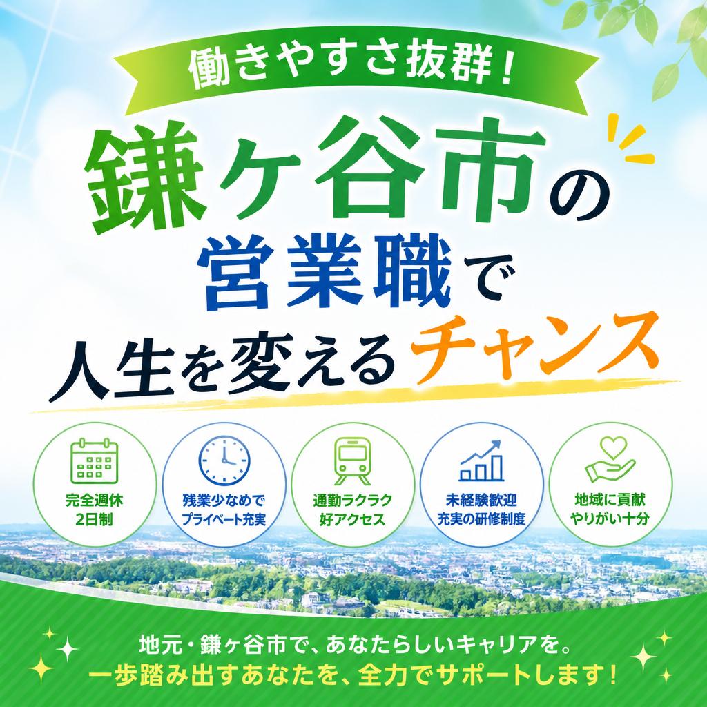 働きやすさ抜群！鎌ヶ谷市の営業職で人生を変えるチャンス