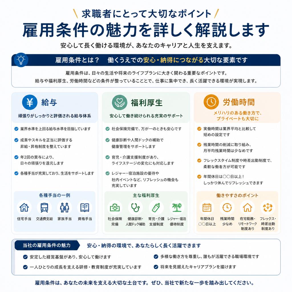 安心の雇用条件とは？