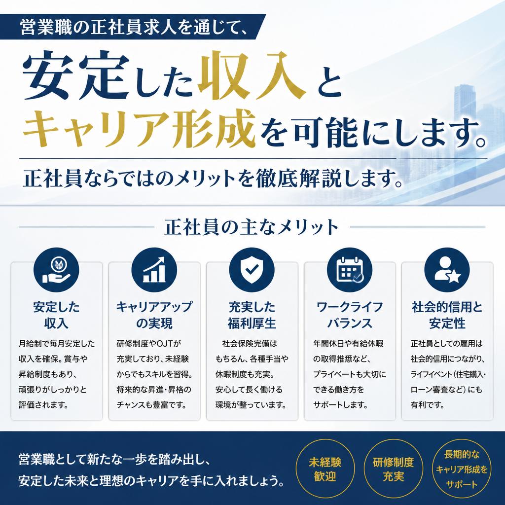 正社員としての安定した働き方