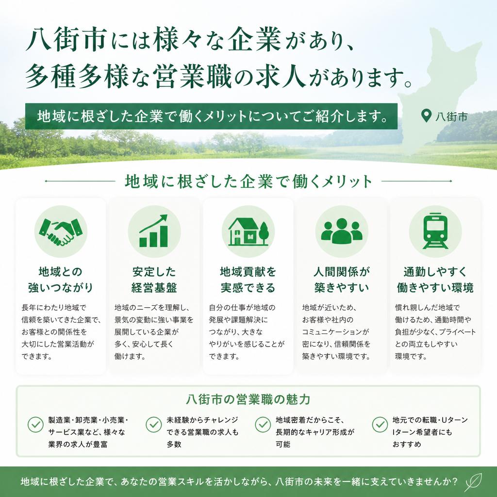 八街市の営業職求人の特徴
