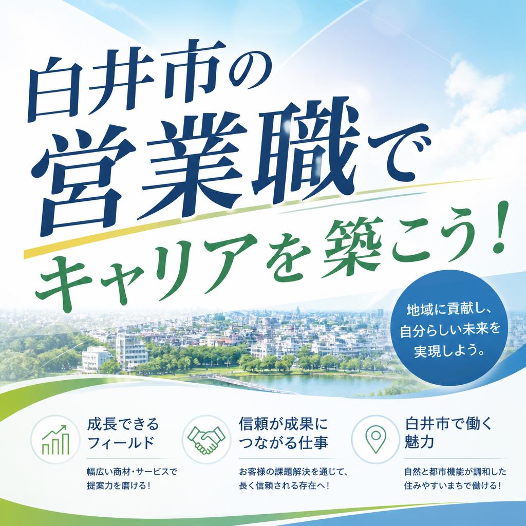 白井市の営業職でキャリアを築こう！