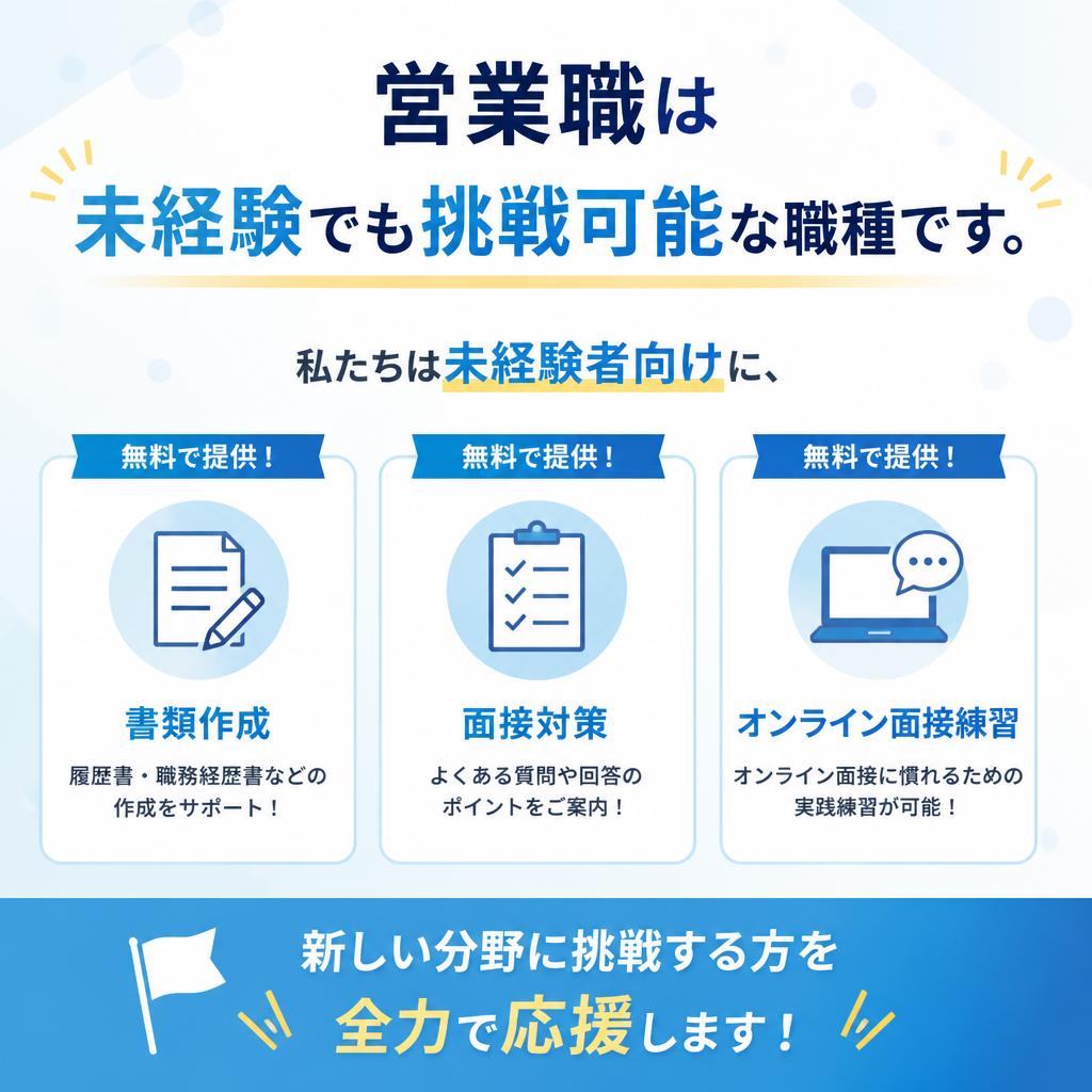 未経験者へのサポート