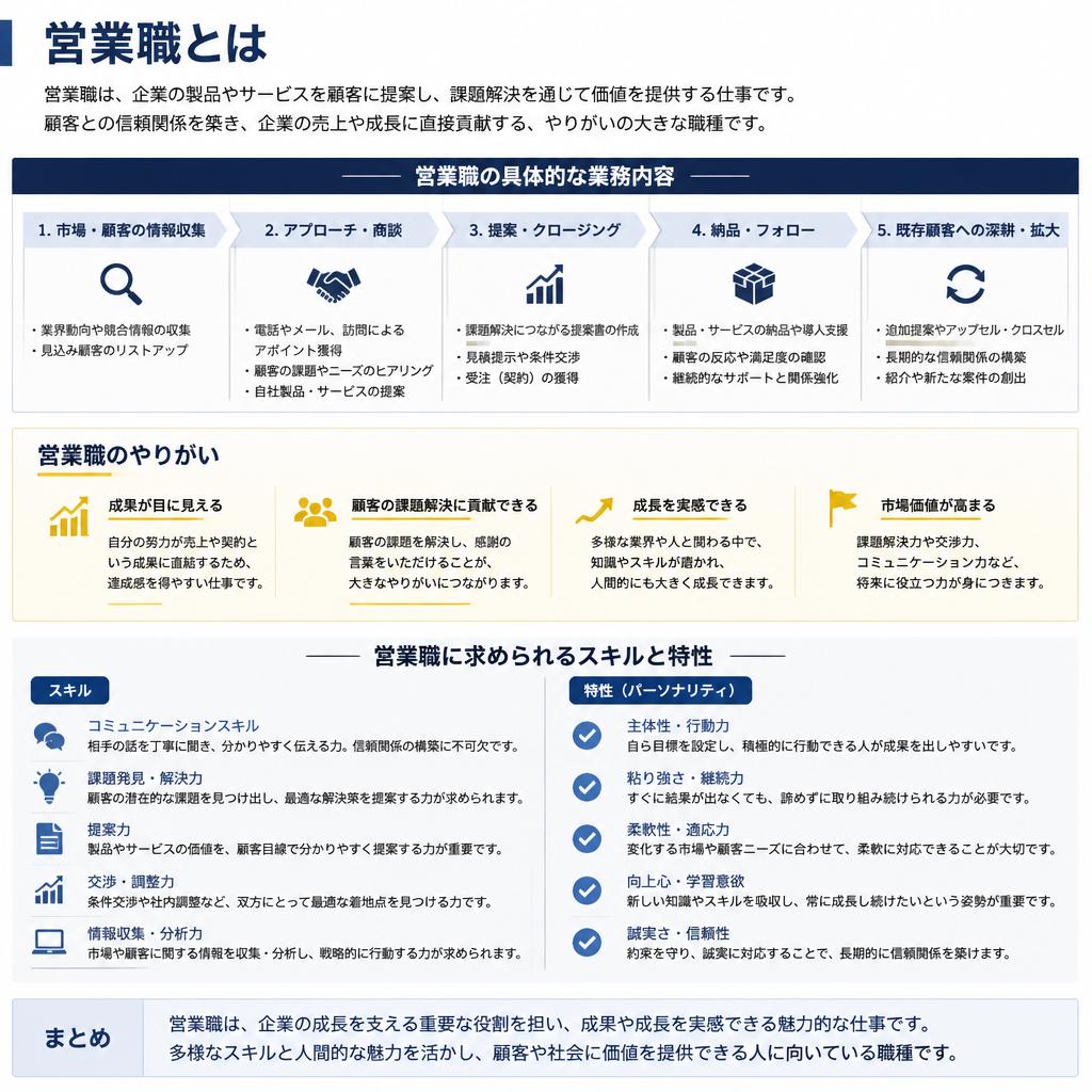 営業職の仕事内容と魅力
