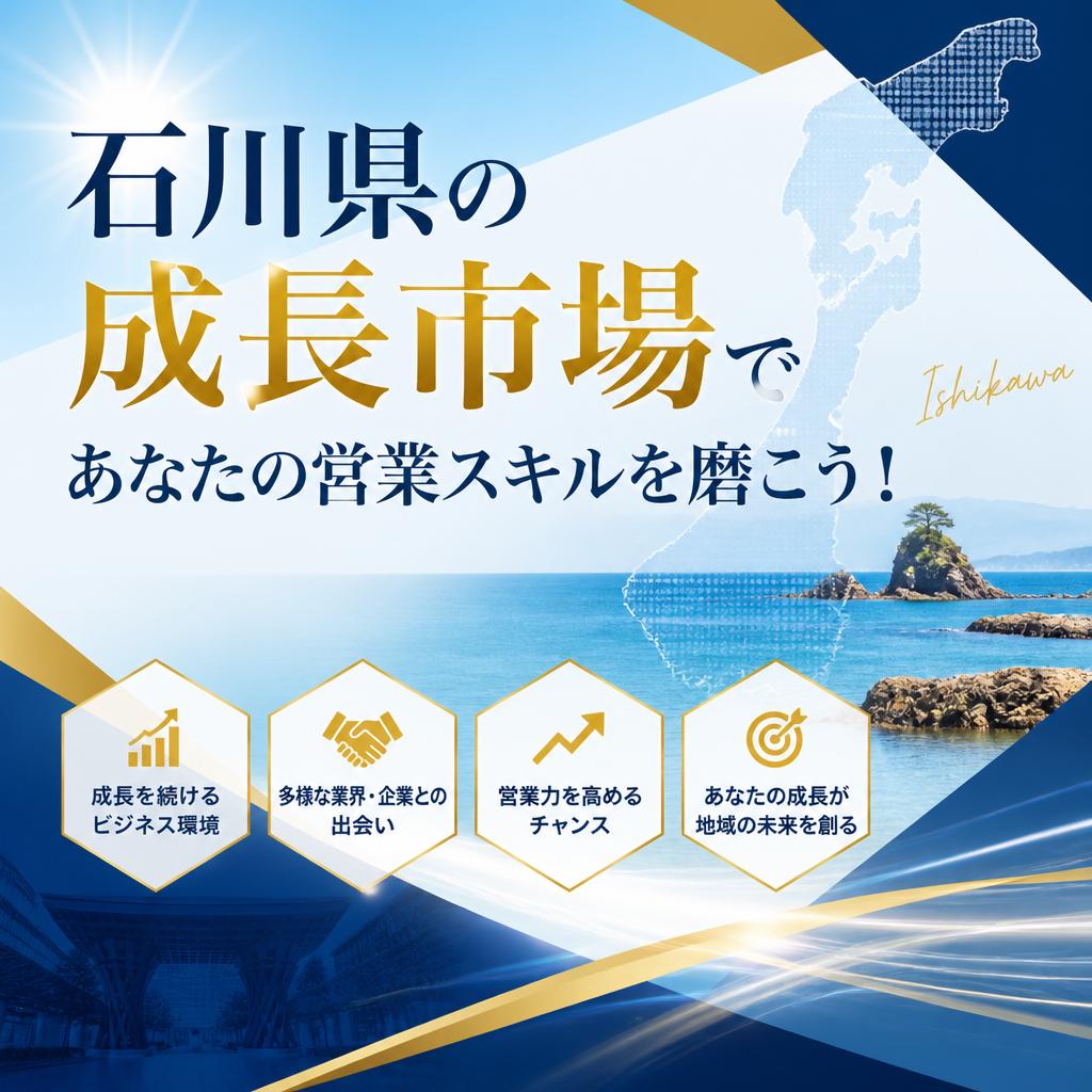 石川県の成長市場であなたの営業スキルを磨こう！